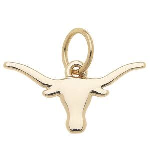 Texas Longhorns Shiny Gold Logo Charm | 18K Triple Gold Plated